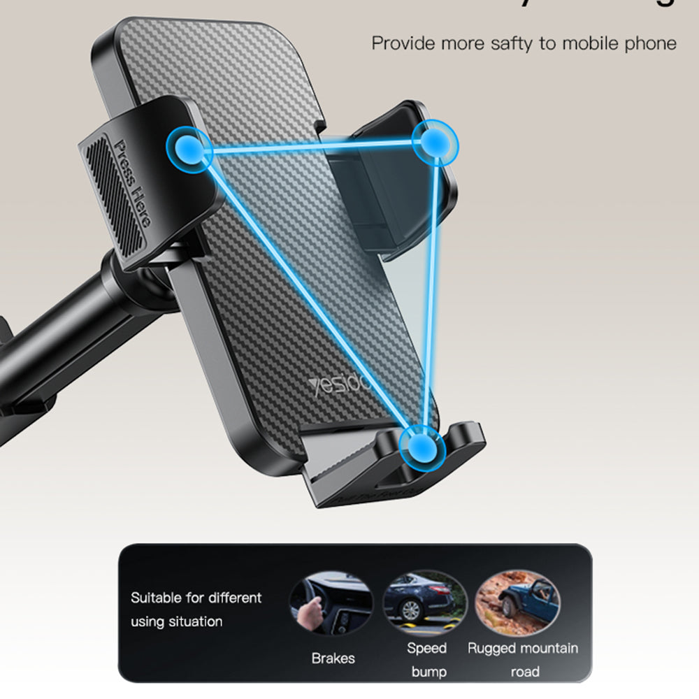 Yesido - Car Holder (C173) - for Windshield and Dashboard - Black