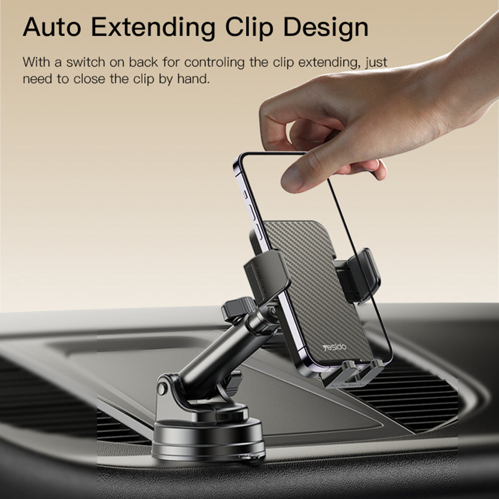 Yesido - Car Holder (C173) - for Windshield and Dashboard - Black