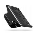 Techsuit - Sports Armband (TH10) - with Headphones Cable Clips, for Phones, max 7" - Black / Gray