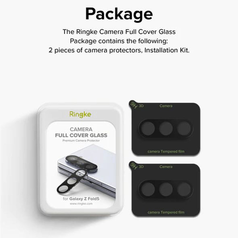 Ringke - Camera Protector Glass (2 pack) - Samsung Galaxy Z Fold5 - Black