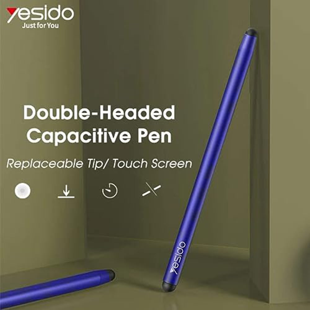 Yesido - Stylus Pen (ST01) - Aluminum Alloy, Android, iOS, Microsoft - Blue