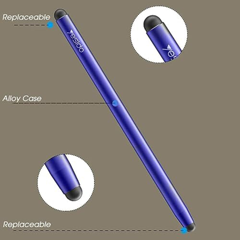 Yesido - Stylus Pen (ST01) - Aluminum Alloy, Android, iOS, Microsoft - Blue
