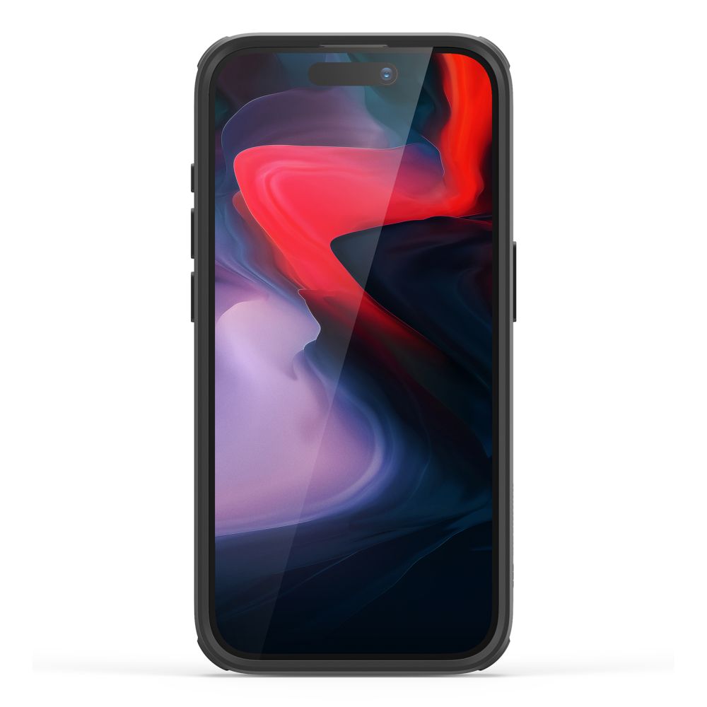 ESR - Classic Hybrid HaloLock Kickstand - iPhone 15 Pro - Clear Black