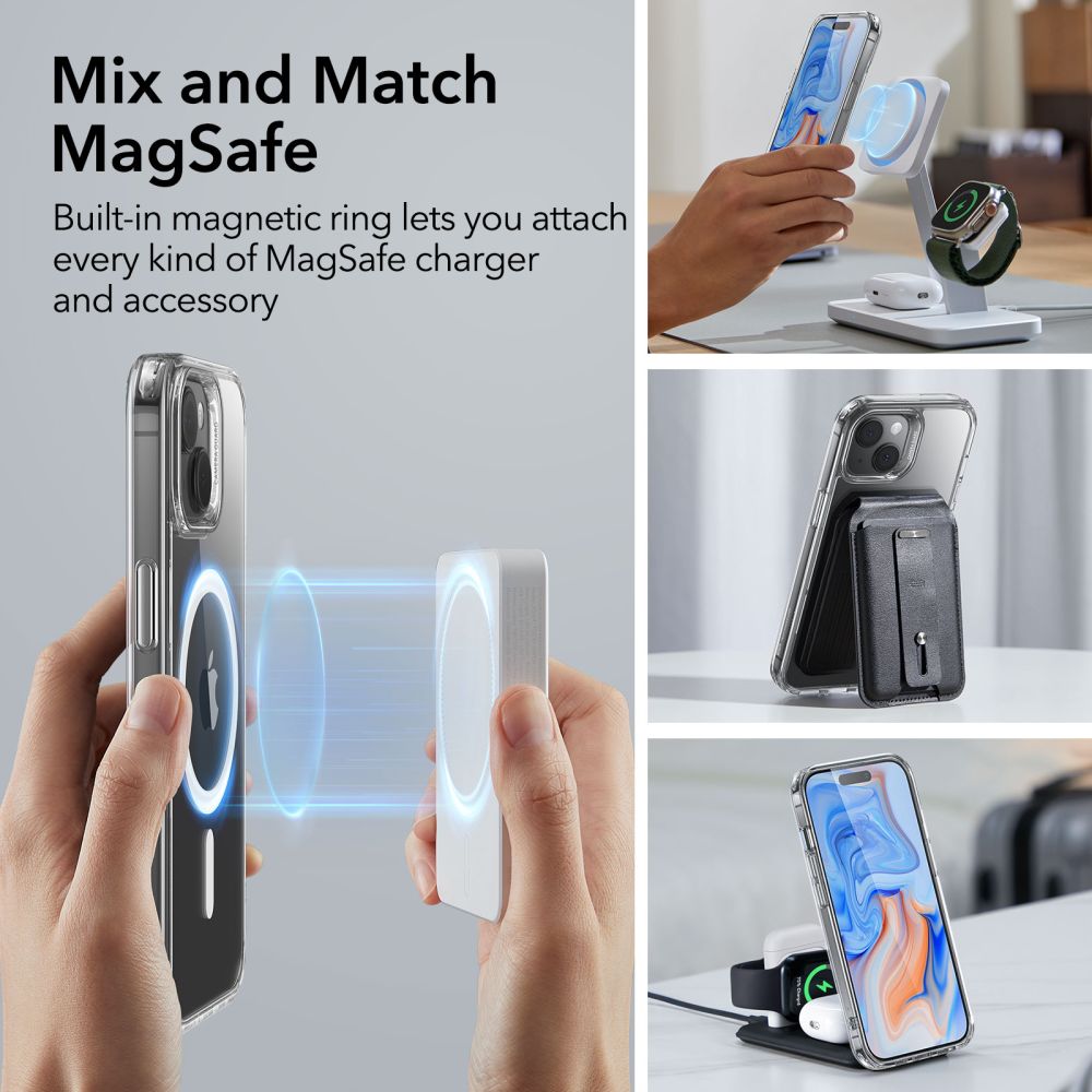 ESR - Classic Hybrid HaloLock - iPhone 15 Plus - Clear
