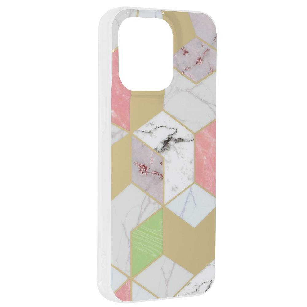Techsuit - Marble Series - iPhone 15 Pro Max - Purple Hex