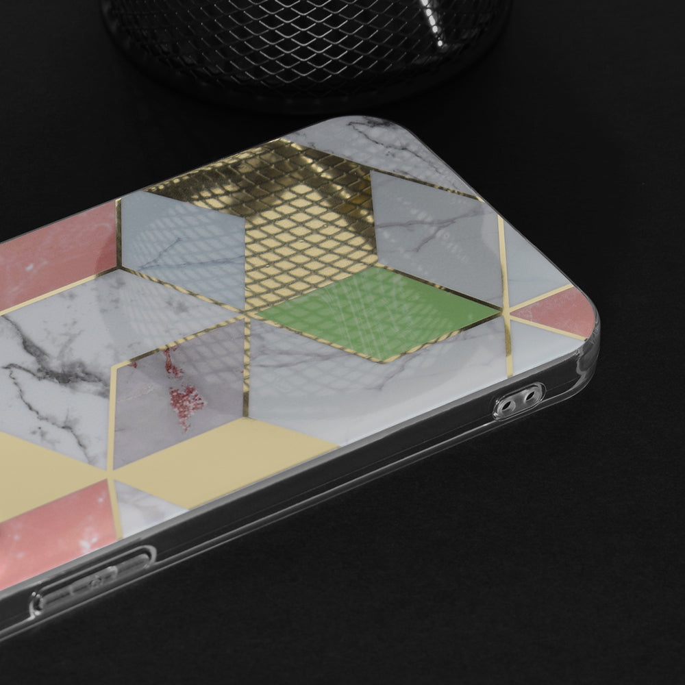 Techsuit - Marble Series - iPhone 15 Pro Max - Purple Hex