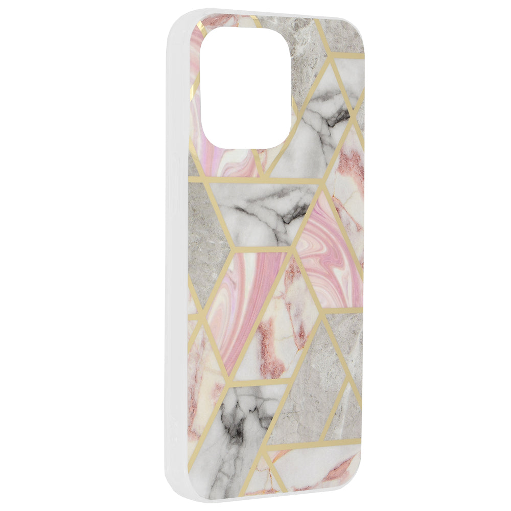 Techsuit - Marble Series - iPhone 15 Pro Max - Pink Hex