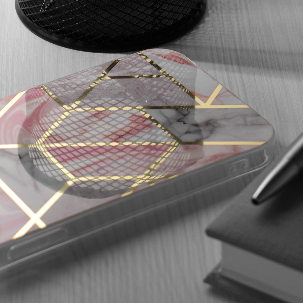 Techsuit - Marble Series - iPhone 15 Pro Max - Pink Hex