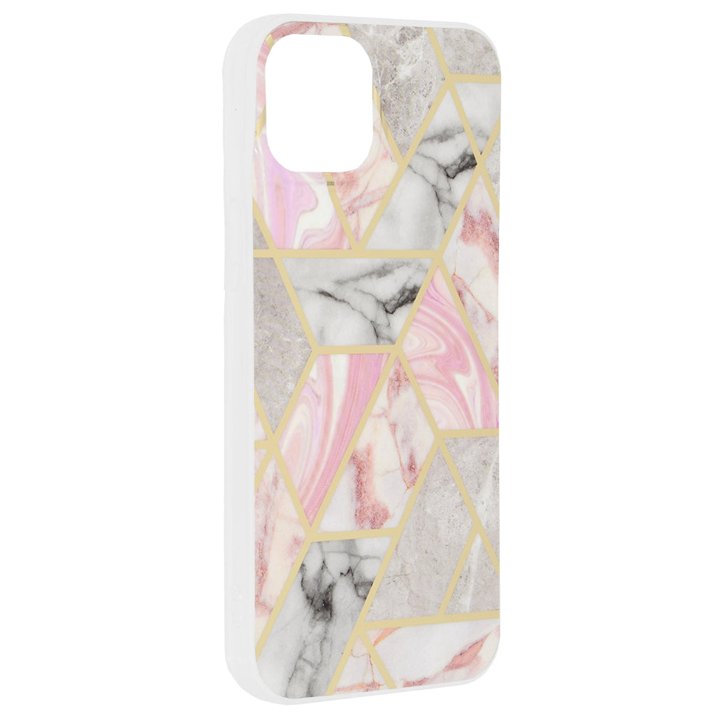 Techsuit - Marble Series - iPhone 15 Plus - Pink Hex