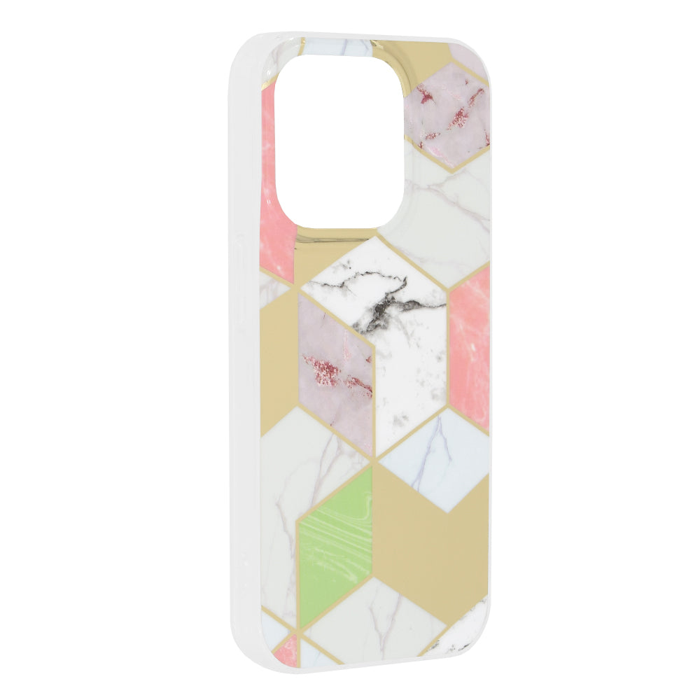 Techsuit - Marble Series - iPhone 15 Pro - Purple Hex