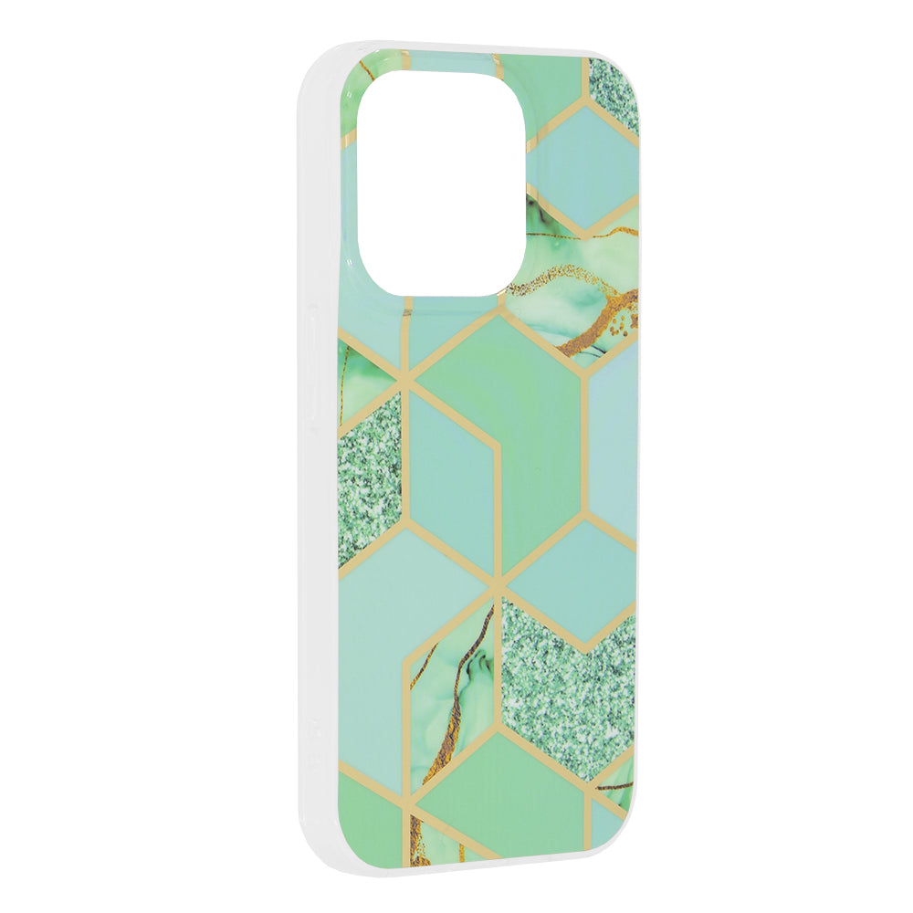 Techsuit - Marble Series - iPhone 15 Pro - Green Hex