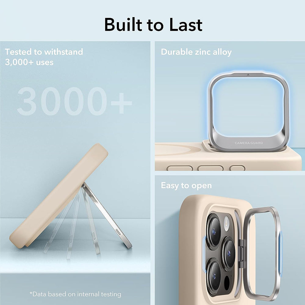 ESR - Cloud Soft HaloLock Kickstand - iPhone 15 Pro - Light Tan