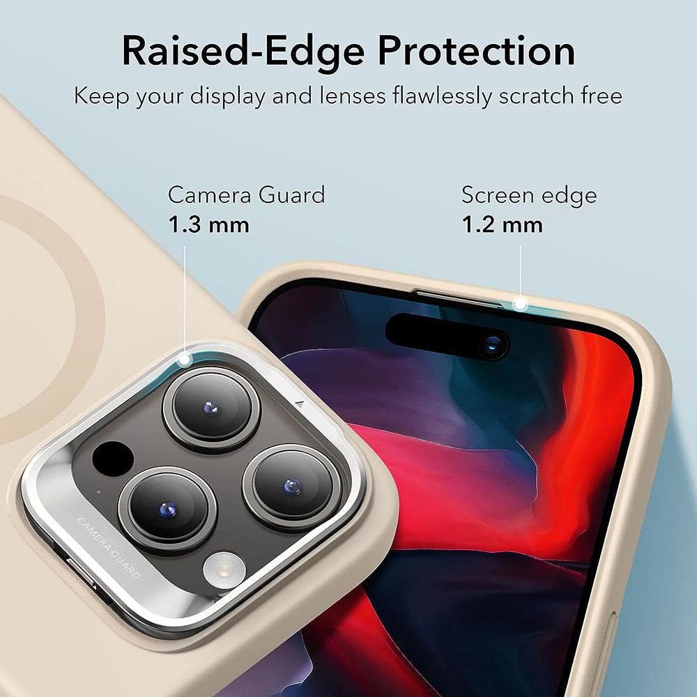 ESR - Cloud Soft HaloLock Kickstand - iPhone 15 Pro - Light Tan