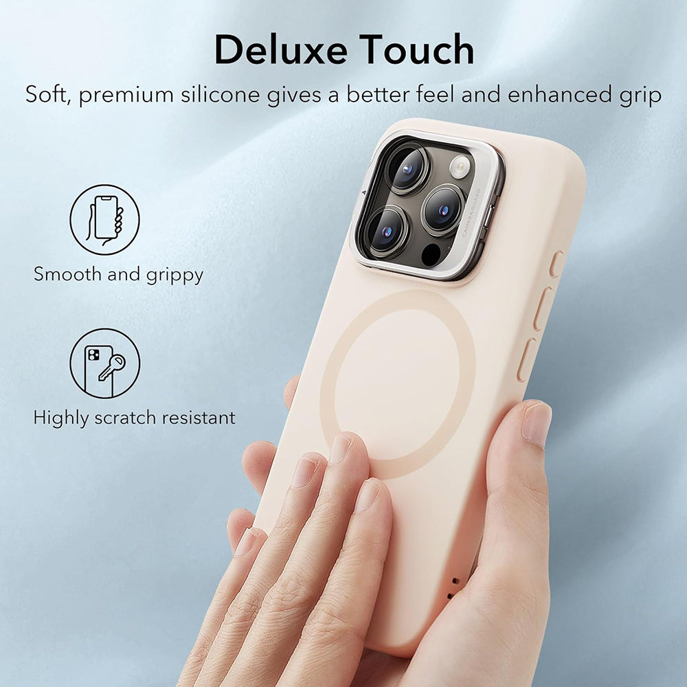 ESR - Cloud Soft HaloLock Kickstand - iPhone 15 Pro - Light Tan