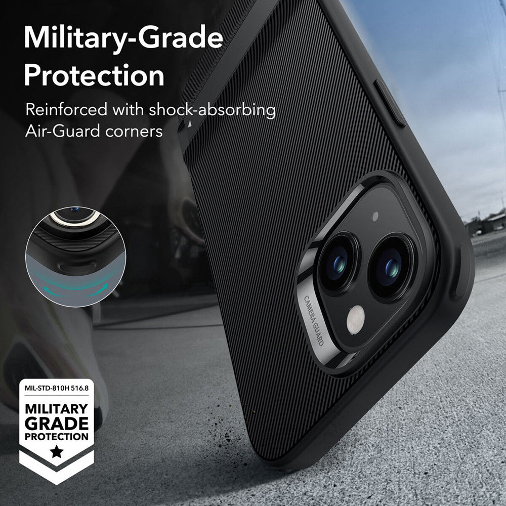 ESR - Air Shield Boost Kickstand - iPhone 15 Plus - Translucent Black