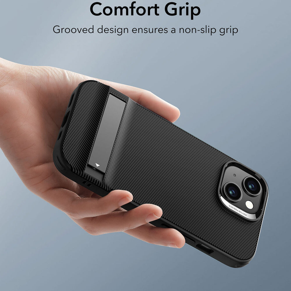 ESR - Air Shield Boost Kickstand - iPhone 15 Plus - Translucent Black