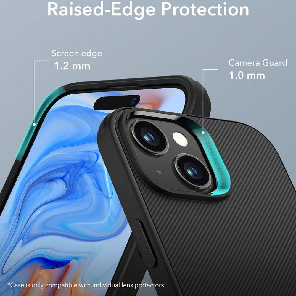 ESR - Air Shield Boost Kickstand - iPhone 15 Plus - Translucent Black