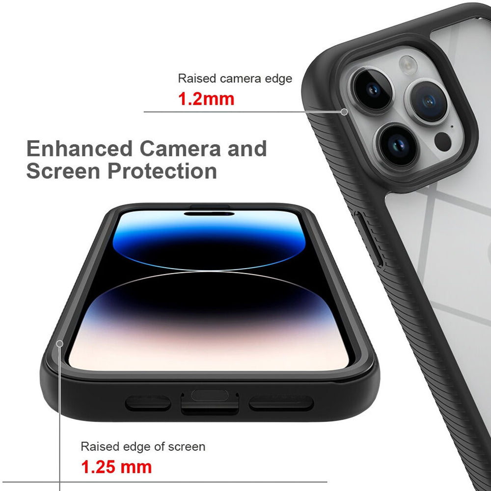 Techsuit - Defense360 Pro + Screen Protector - iPhone 15 Pro - Black
