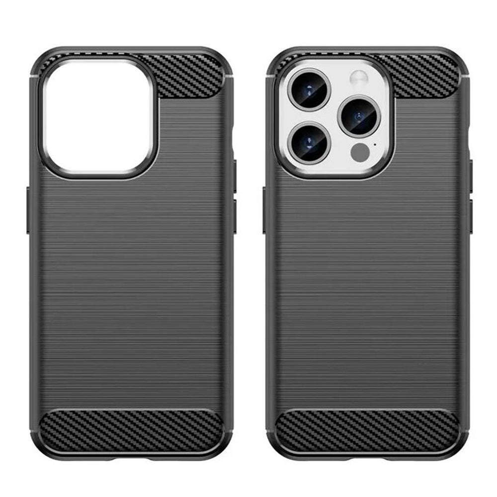 Techsuit - Carbon Silicone - iPhone 15 Pro Max - Black