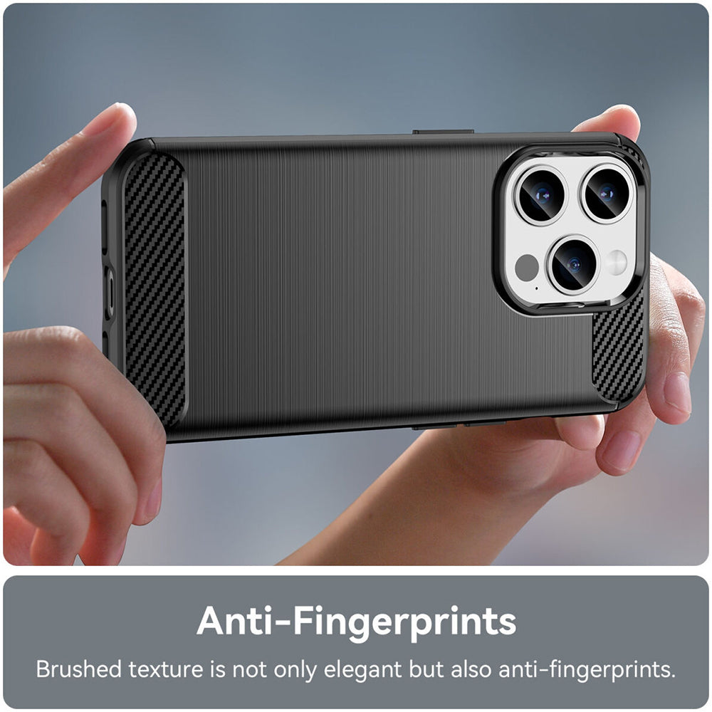 Techsuit - Carbon Silicone - iPhone 15 Pro - Black