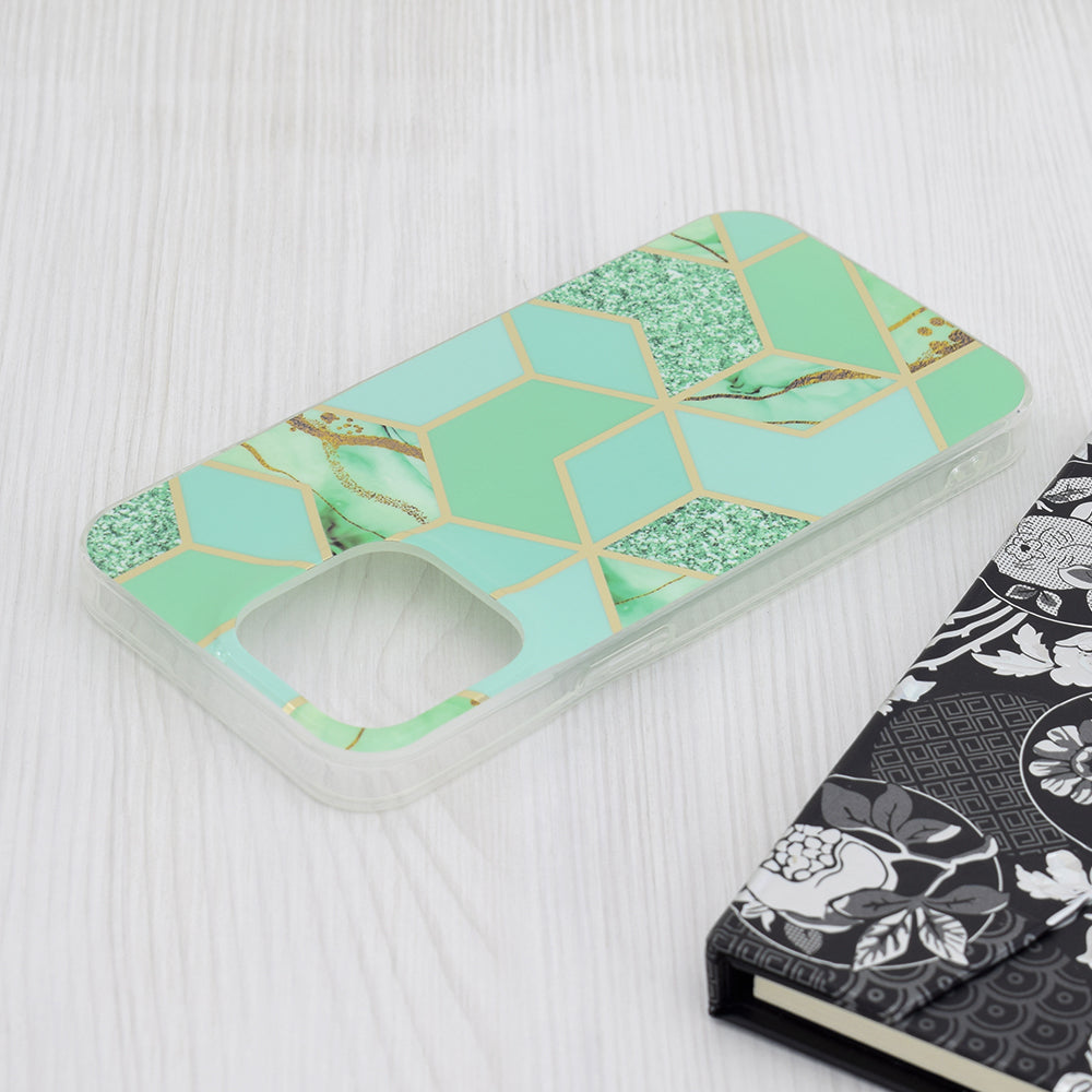 Techsuit - Marble Series - iPhone 15 Pro Max - Green Hex