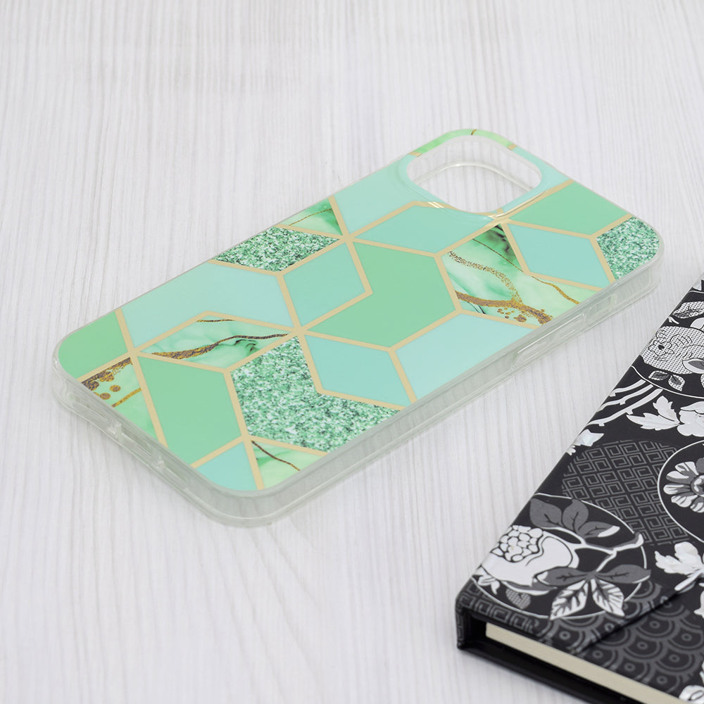 Techsuit - Marble Series - iPhone 15 Plus - Green Hex