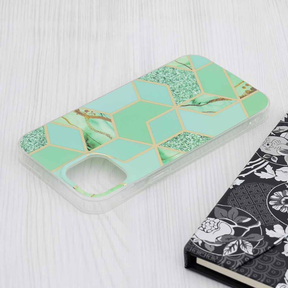 Techsuit - Marble Series - iPhone 15 Plus - Green Hex