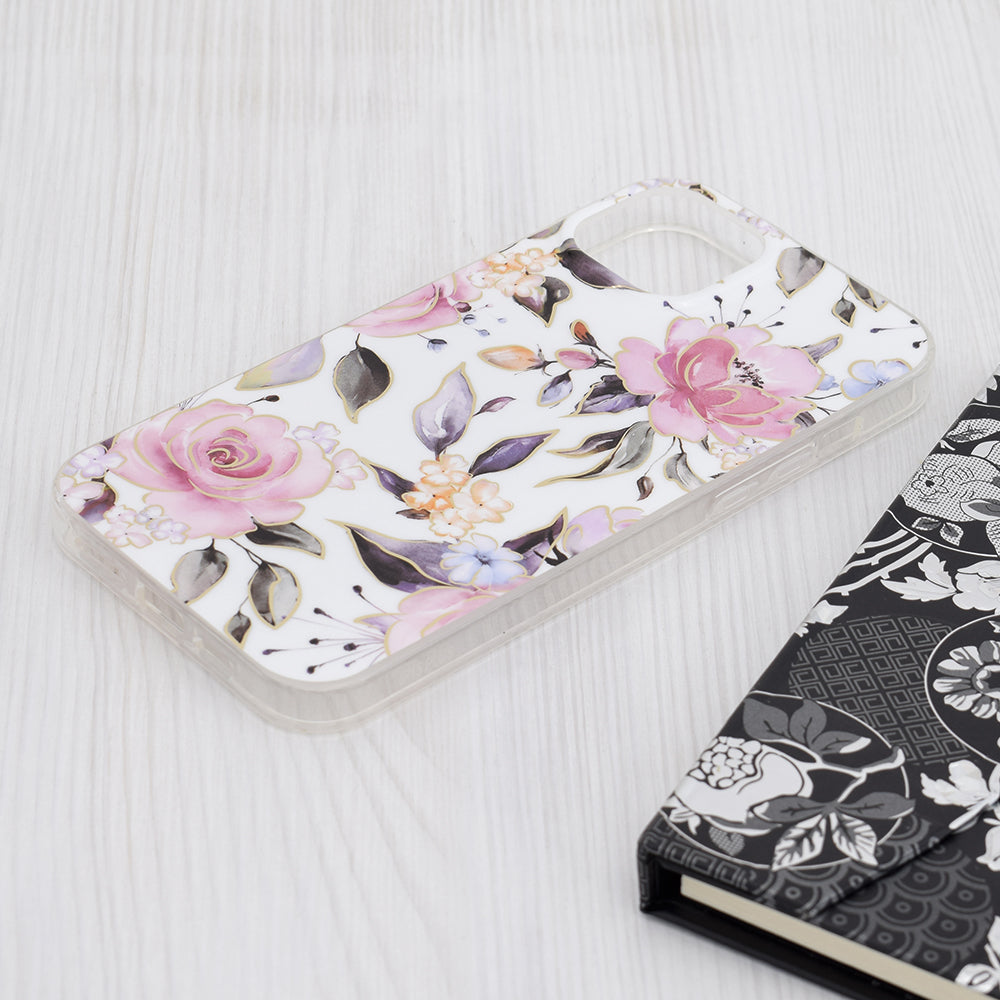 Techsuit - Marble Series - iPhone 15 Plus - Chloe White