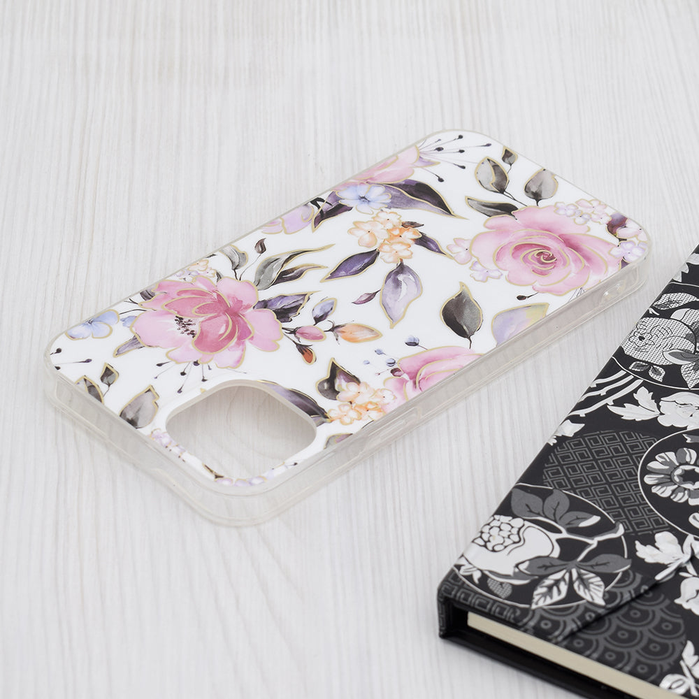 Techsuit - Marble Series - iPhone 15 Plus - Chloe White
