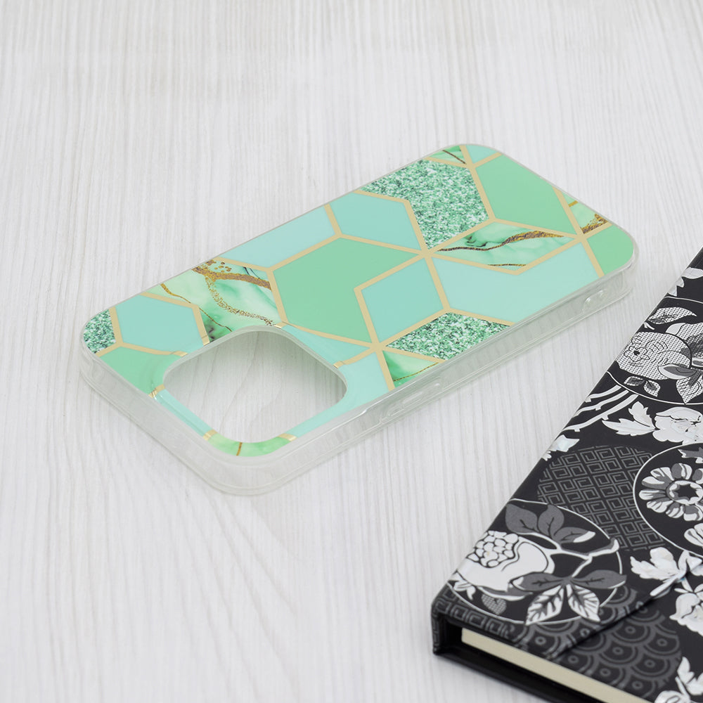 Techsuit - Marble Series - iPhone 15 Pro - Green Hex
