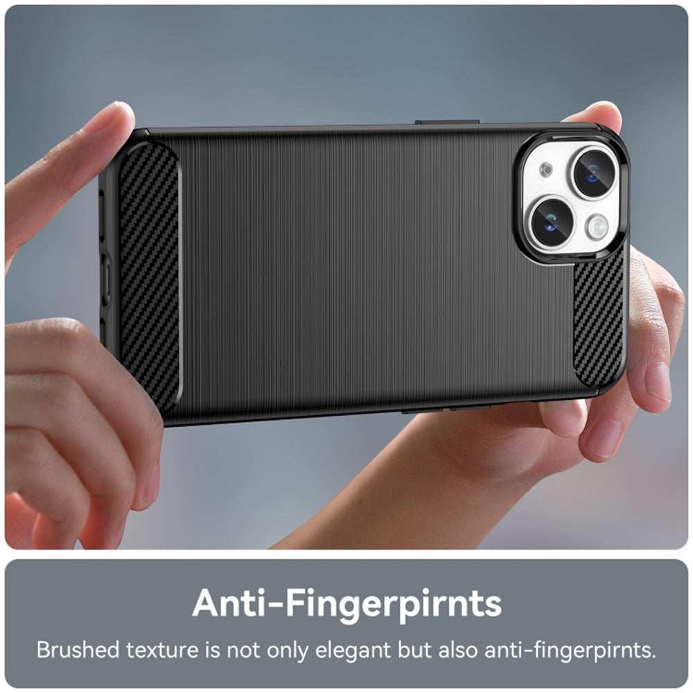 Techsuit - Carbon Silicone - iPhone 15 Plus - Black