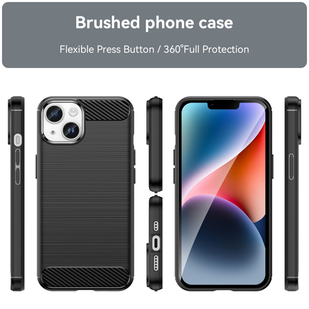 Techsuit - Carbon Silicone - iPhone 15 Plus - Black