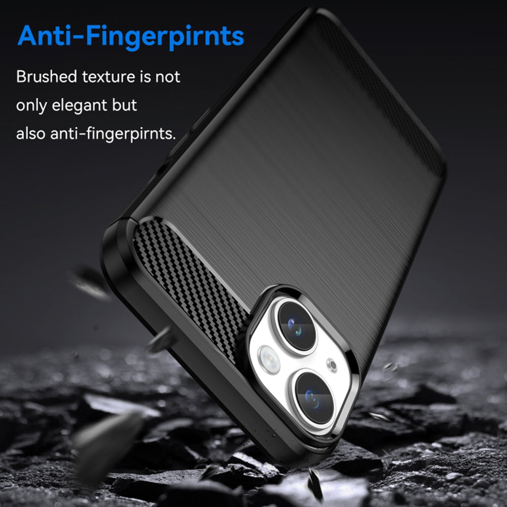 Techsuit - Carbon Silicone - iPhone 15 Plus - Black