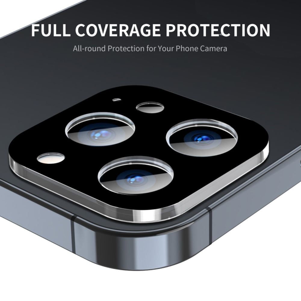 Techsuit - Full Camera Glass - iPhone 15 Pro / iPhone 15 Pro Max - Black