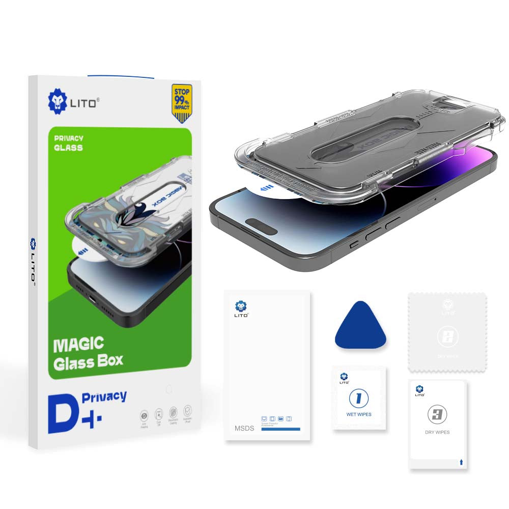 Lito Folie de protectie Lito Magic Glass Box D+ Tools compatibil cu iPhone 16 Pro, Privacy – imagine 7
