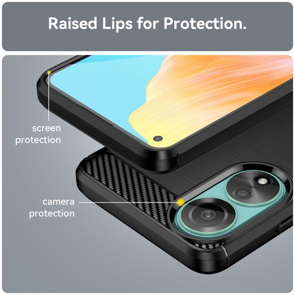 Techsuit - Carbon Silicone - Oppo A78 4G - Black