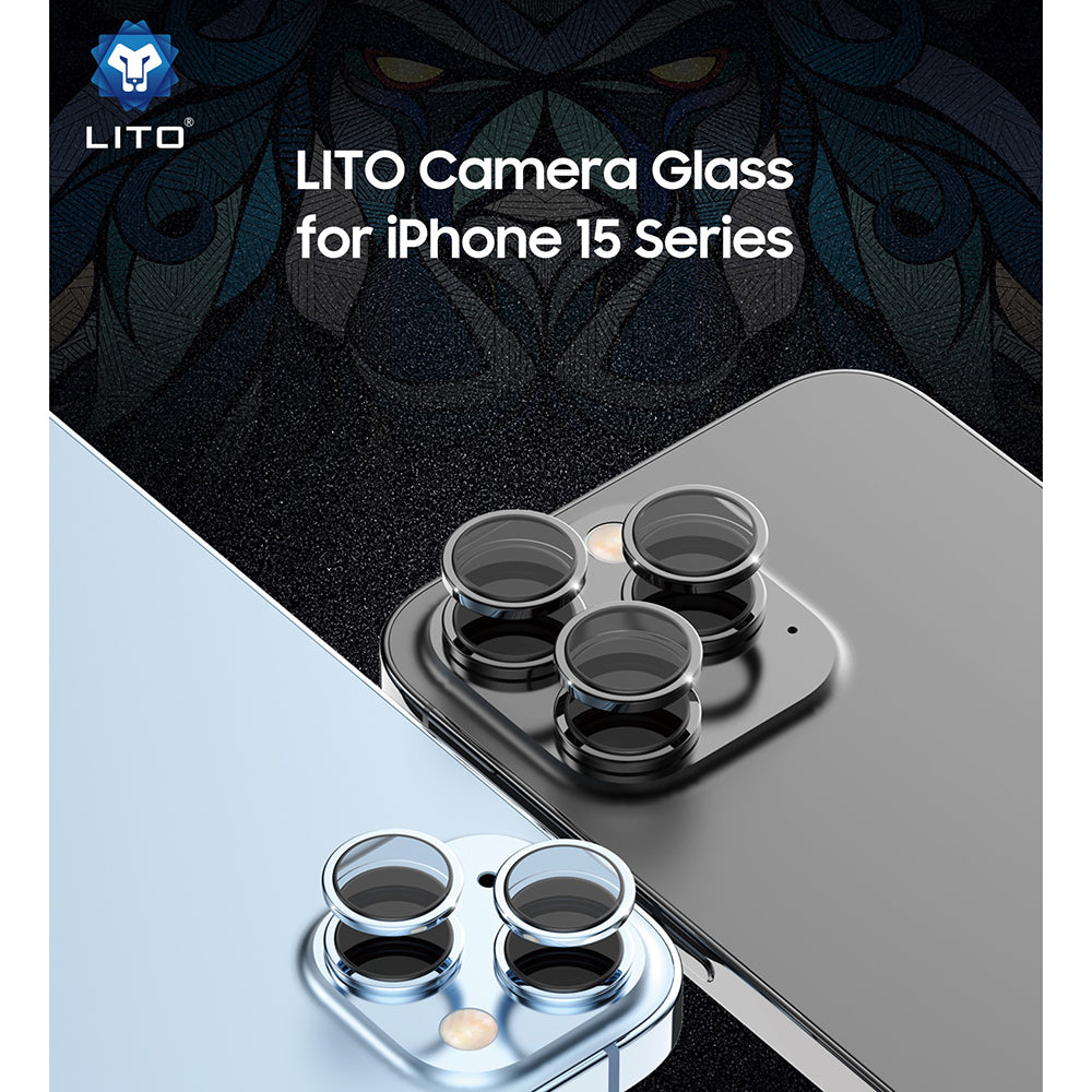 Lito - S+ Camera Glass Protector - iPhone 15 Pro / iPhone 15 Pro Max - Black Titanium