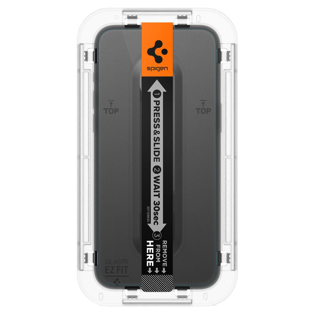 Spigen Folie de protectie Spigen (set de 2) Glas.tR EZ-FIT (AGL06892) compatibil cu iPhone 15 Pro, Transparent – imagine