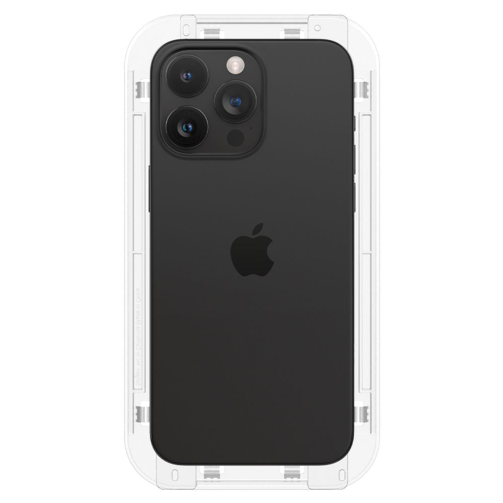 Spigen - (2 pack) Glas.tR EZ-FIT (AGL06893) - iPhone 15 Pro - Black