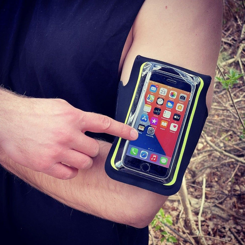 Techsuit - Sports Armband (TH10) - with Velcro, for Phones, max 6.5" - Black / Gray