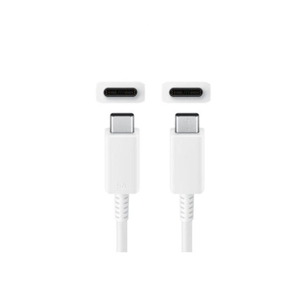 Samsung - Original Data Cable (EP-DX510JBEGEU) - Type-C to Type-C Fast Charging 5A, 1.8m - White (Blister Packing)