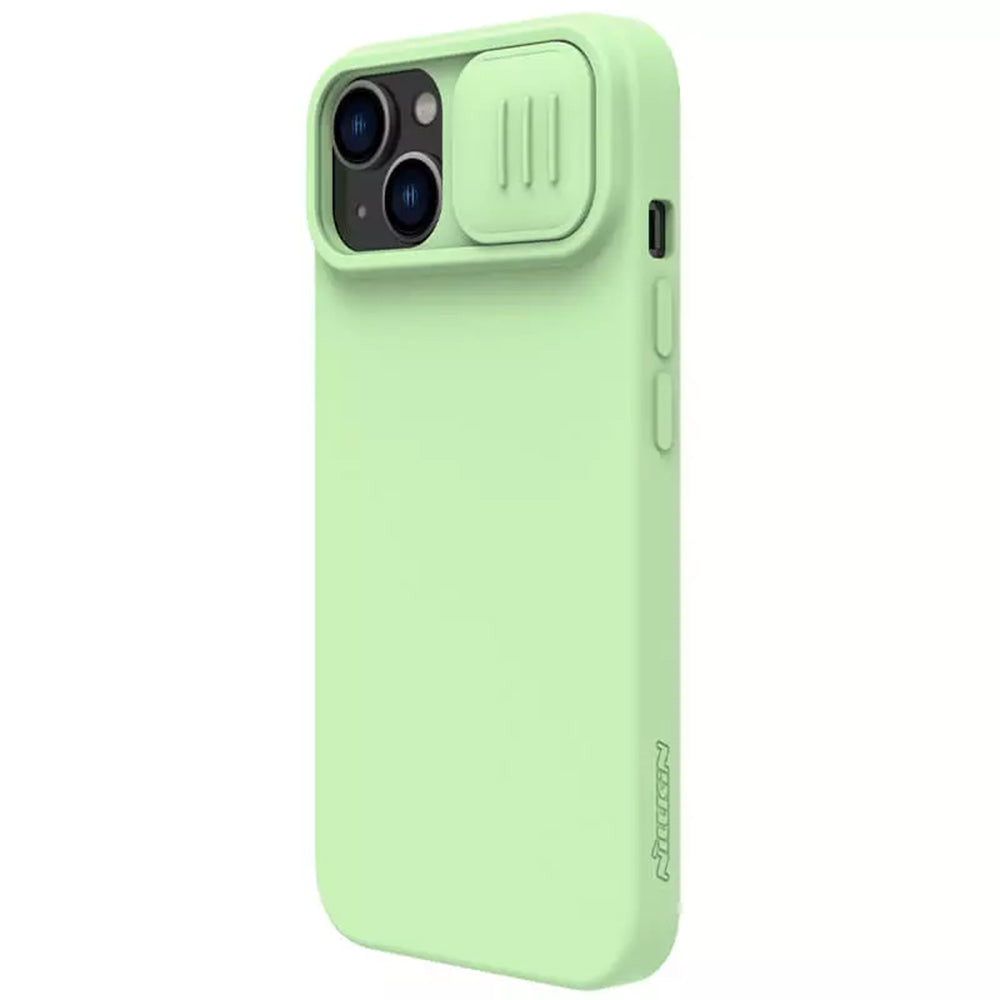 Nillkin - CamShield Silky MagSafe Silicone - iPhone 15 Plus - Mint Green
