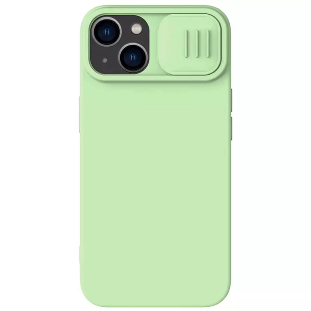 Nillkin - CamShield Silky MagSafe Silicone - iPhone 15 Plus - Mint Green