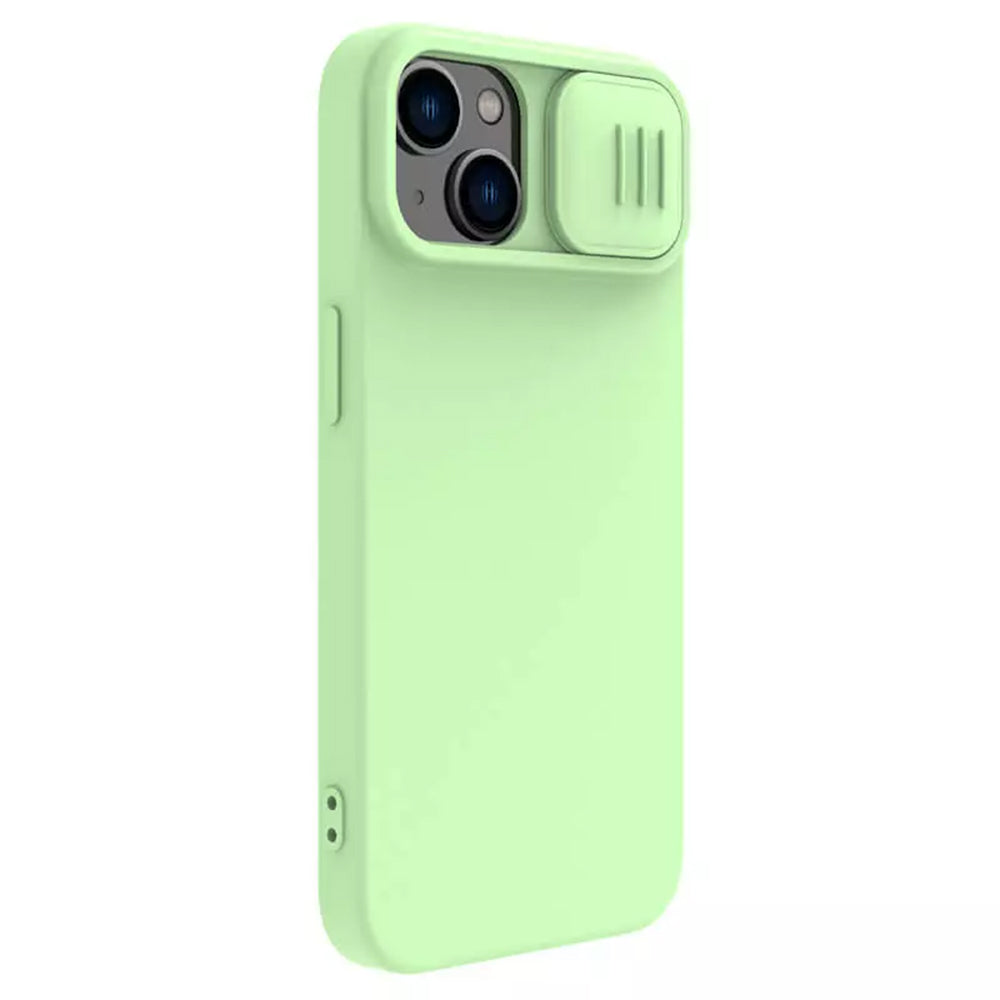 Nillkin - CamShield Silky MagSafe Silicone - iPhone 15 Plus - Mint Green