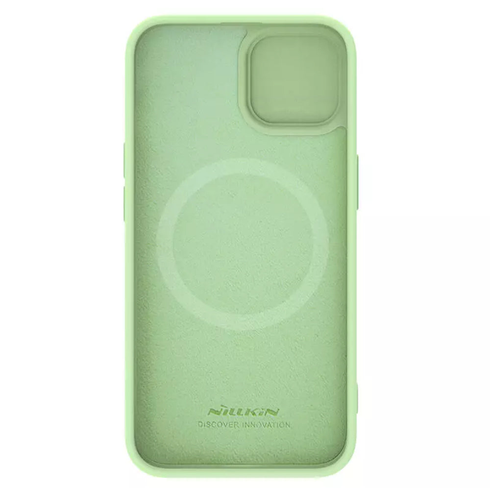 Nillkin - CamShield Silky MagSafe Silicone - iPhone 15 Plus - Mint Green