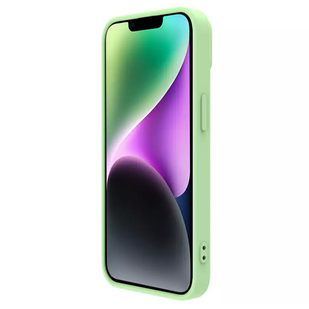 Nillkin - CamShield Silky MagSafe Silicone - iPhone 15 Plus - Mint Green