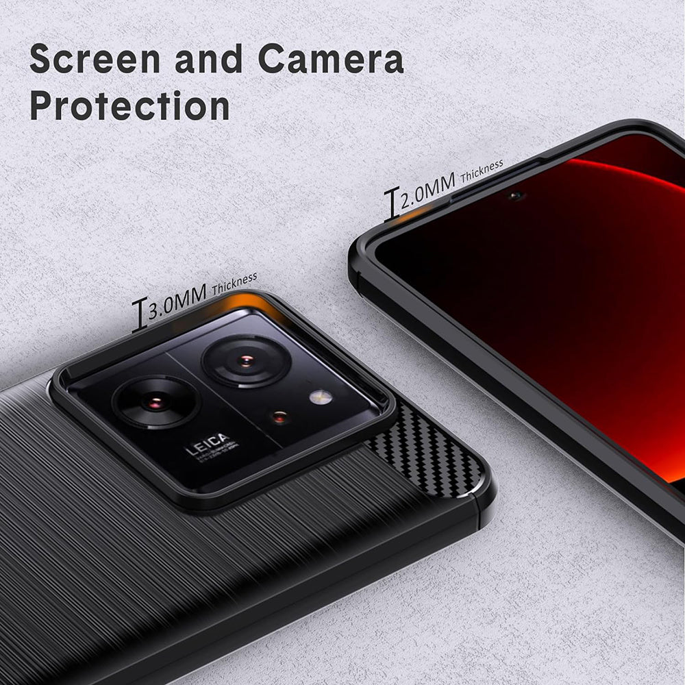 Techsuit - Carbon Silicone - Xiaomi 13T / 13T Pro - Black
