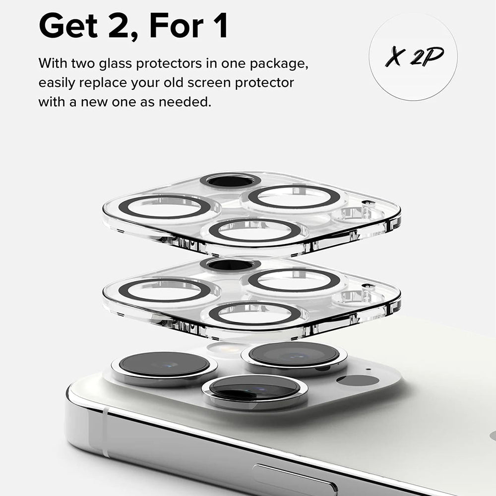 Ringke - Camera Protector Glass (2 pack) - iPhone 15 Pro - Clear