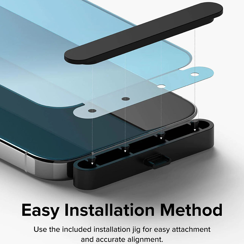 Ringke - Tempered Glass - iPhone 15 Pro Max - Black