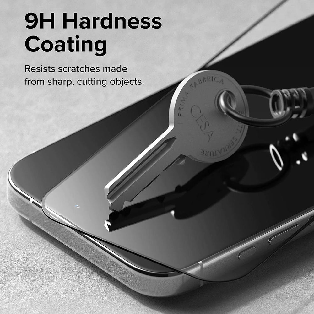 Ringke - Tempered Glass - iPhone 15 Pro Max - Black